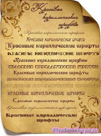 Золотая коллекция красивых русских шрифтов для фотошопа 