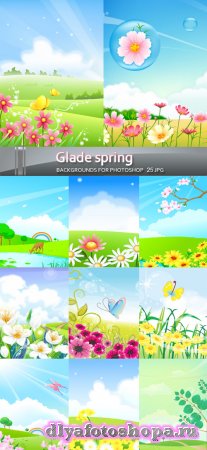 Весенние фоны - Цветущие поляны