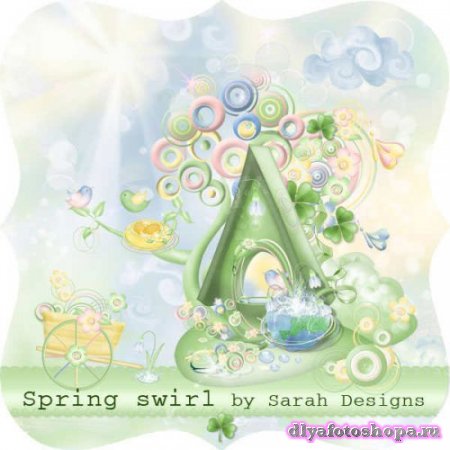 Цветочный скрап-комплект - Spring Swirl 