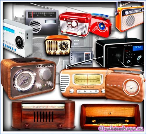 Png на прозрачном фоне - Старинные радио приемники