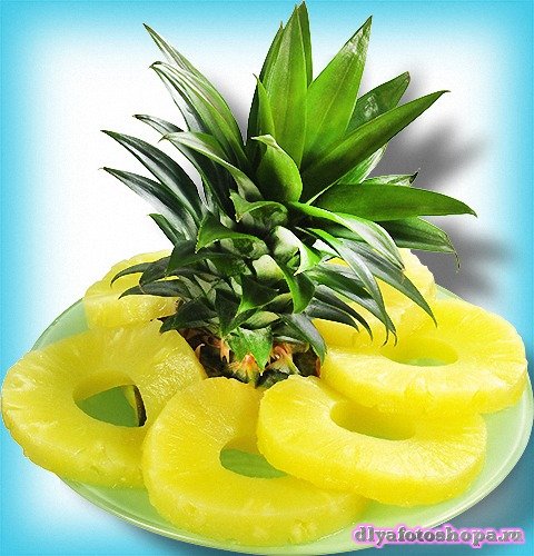 Клипарт прозрачный - Сочные ананасы