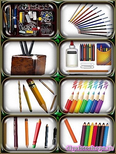 Png формат - Цветные и простые карандаши