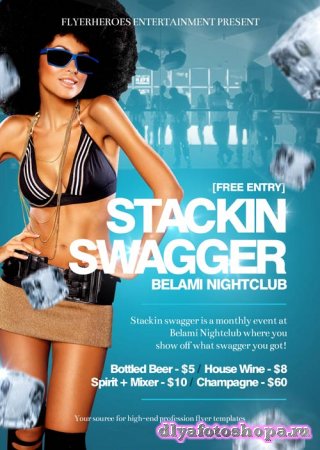 Stackin Swagger psd flyer template