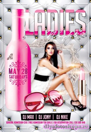 Ladies Night Party 2 psd flyer template